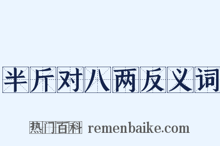 半斤对八两反义词是什么意思的图片